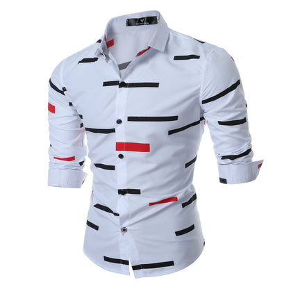 Spring Men's Geometric Printed Shirt Trendy Men Shirt Coat - RALO COLLECTION STUDIO
