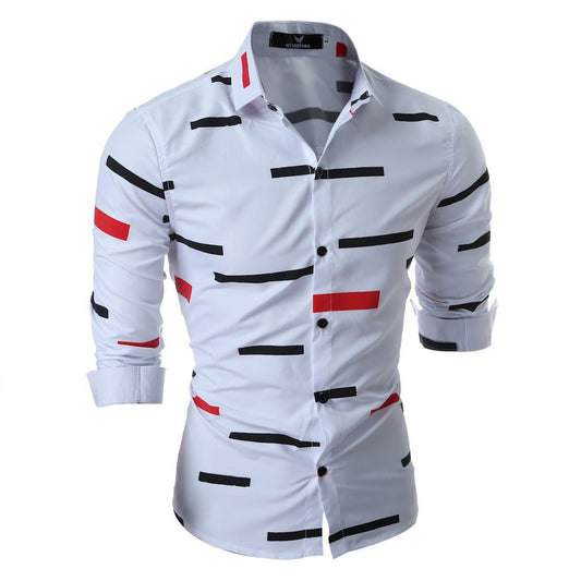 Spring Men's Geometric Printed Shirt Trendy Men Shirt Coat - RALO COLLECTION STUDIO