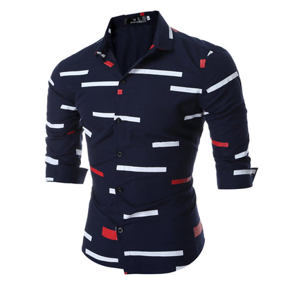 Spring Men's Geometric Printed Shirt Trendy Men Shirt Coat - RALO COLLECTION STUDIO