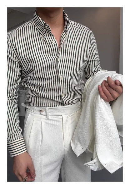 Spring Seersucker Series Shirt Men - RALO COLLECTION STUDIO