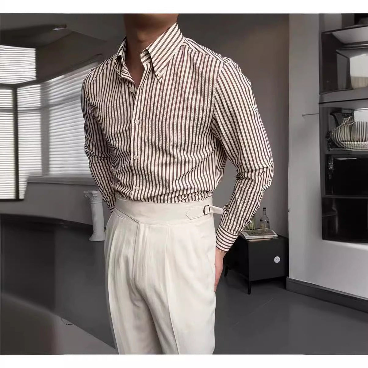 Spring Seersucker Series Shirt Men - RALO COLLECTION STUDIO