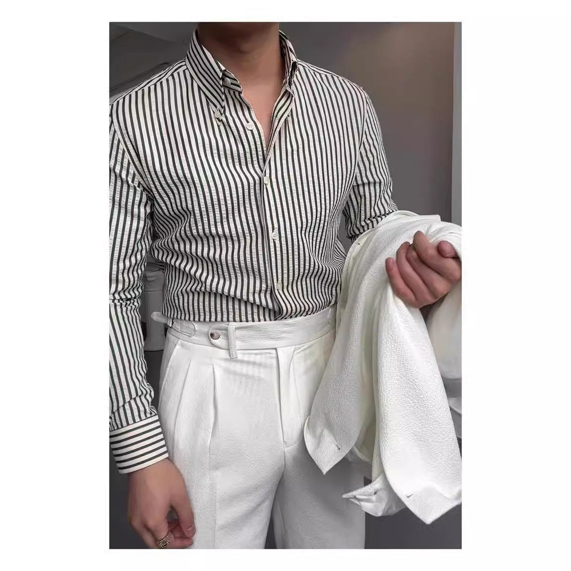 Spring Seersucker Series Shirt Men - RALO COLLECTION STUDIO