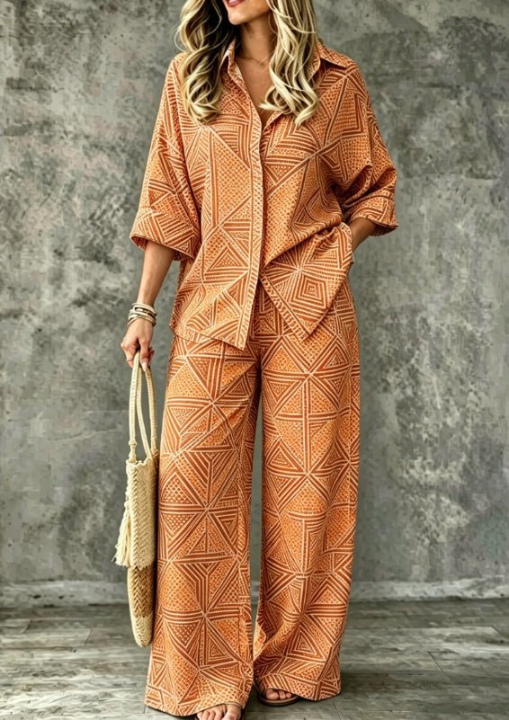 Spring Summer Womens Shirt Set With Digital Print - RALO COLLECTION STUDIO