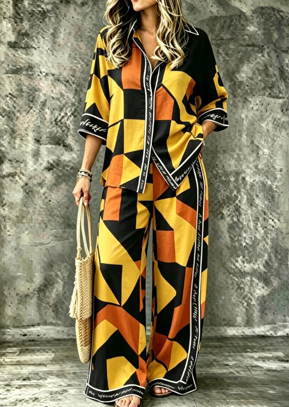 Spring Summer Womens Shirt Set With Digital Print - RALO COLLECTION STUDIO