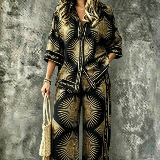 Spring Summer Womens Shirt Set With Digital Print - RALO COLLECTION STUDIO