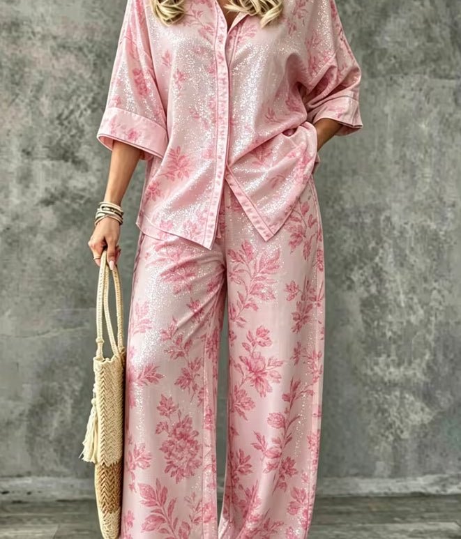 Spring Summer Womens Shirt Set With Digital Print - RALO COLLECTION STUDIO