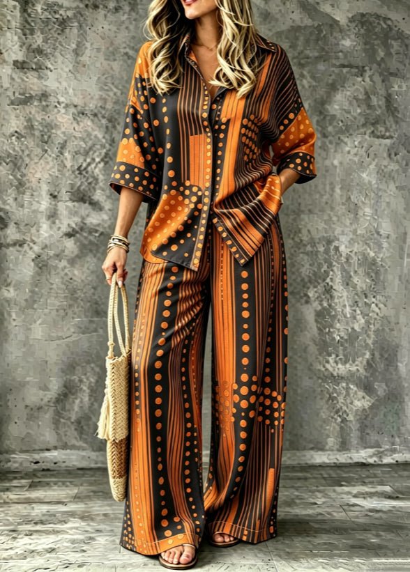 Spring Summer Womens Shirt Set With Digital Print - RALO COLLECTION STUDIO