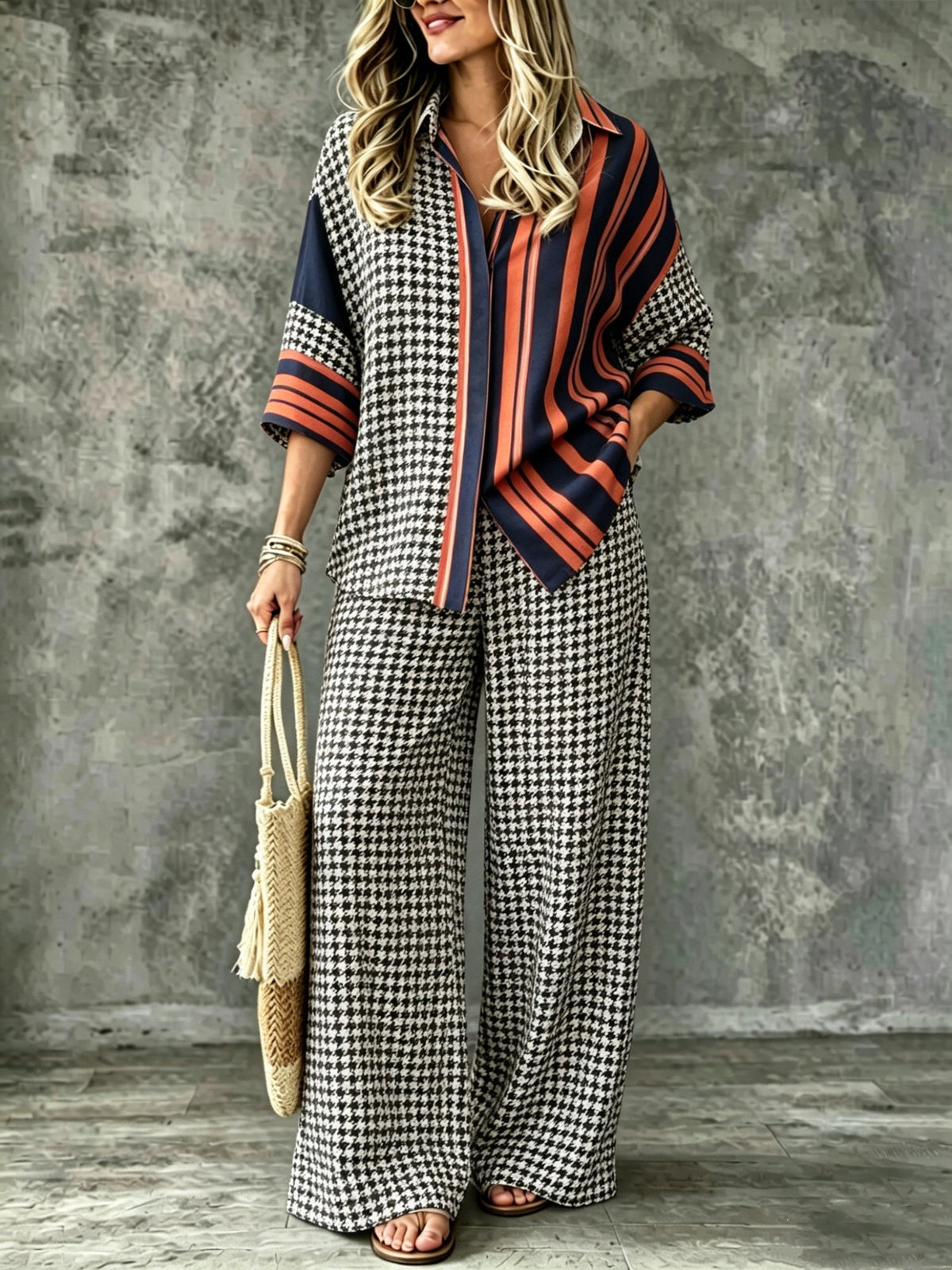 Spring Summer Womens Shirt Set With Digital Print - RALO COLLECTION STUDIO