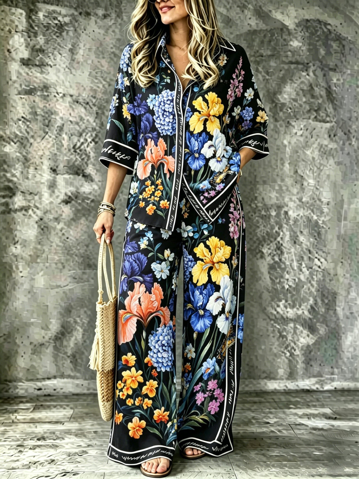 Spring Summer Womens Shirt Set With Digital Print - RALO COLLECTION STUDIO