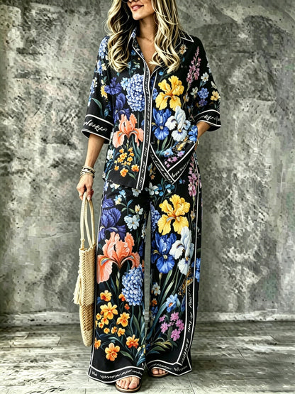 Spring Summer Womens Shirt Set With Digital Print - RALO COLLECTION STUDIO