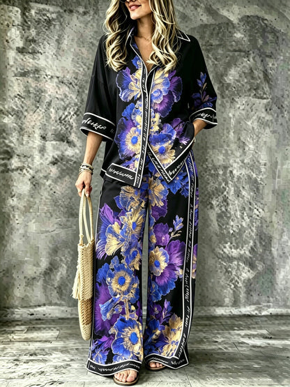 Spring Summer Womens Shirt Set With Digital Print - RALO COLLECTION STUDIO