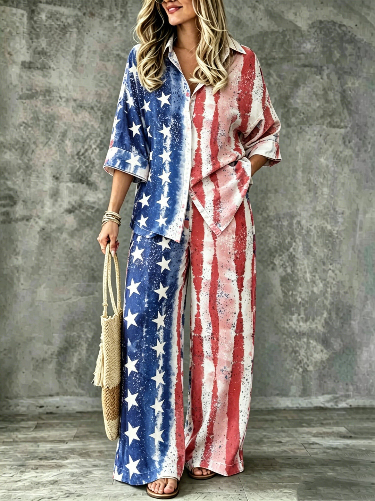 Spring Summer Womens Shirt Set With Digital Print - RALO COLLECTION STUDIO