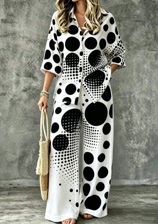 SpringSummer Digital-Print Shirt And Pants Set - RALO COLLECTION STUDIO