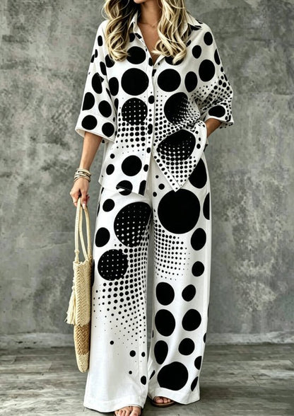 SpringSummer Digital-Print Shirt And Pants Set - RALO COLLECTION STUDIO
