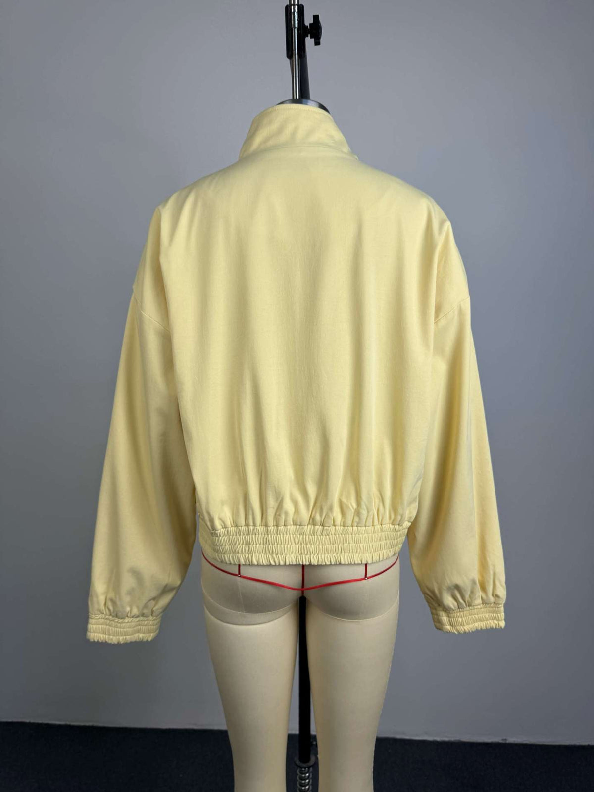 Stand Collar Zip Up Cropped Bomber Jacket - RALO COLLECTION STUDIO