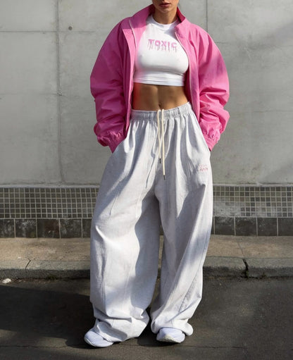 Stand Collar Zip Up Cropped Bomber Jacket - RALO COLLECTION STUDIO