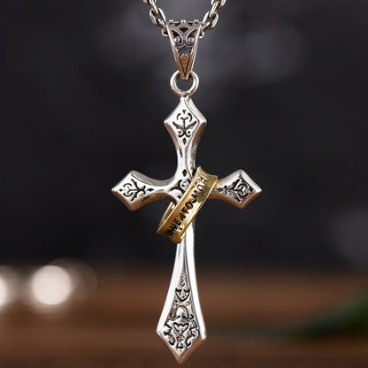 Sterling Silver Jesus Cross Personality Retro Men's And Women's Pendant - RALO COLLECTION STUDIO