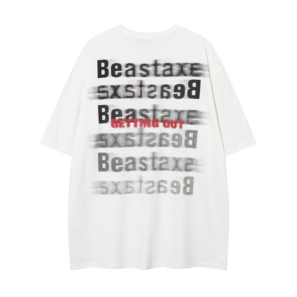 Street Fashion Printed Letter Cotton T-shirt For Men - RALO COLLECTION STUDIO