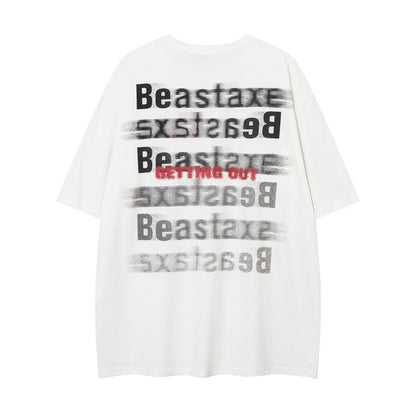 Street Fashion Printed Letter Cotton T-shirt For Men - RALO COLLECTION STUDIO