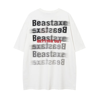 Street Fashion Printed Letter Cotton T-shirt For Men - RALO COLLECTION STUDIO