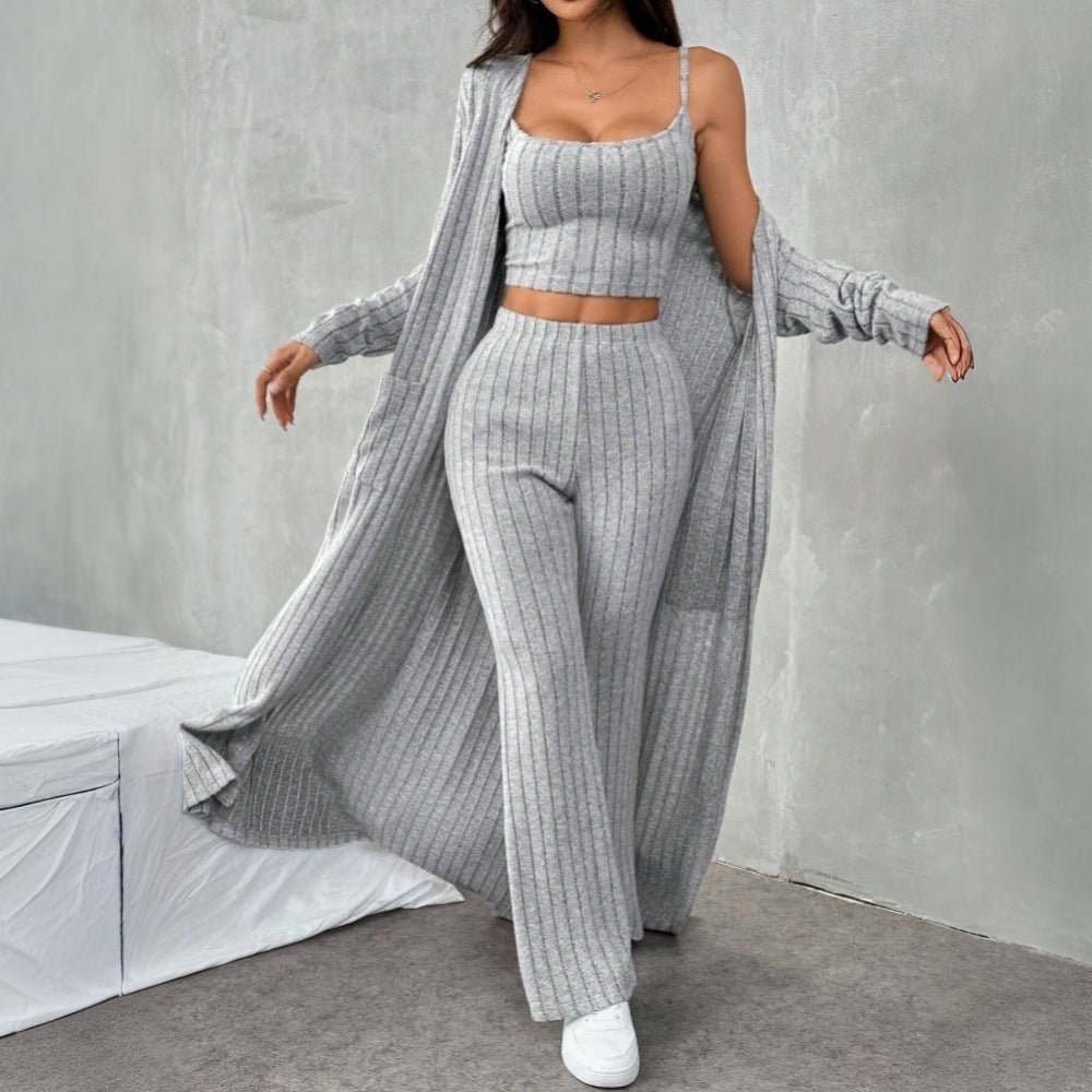 Stylish Casual Home Knitted Three-Piece Set - RALO COLLECTION STUDIO