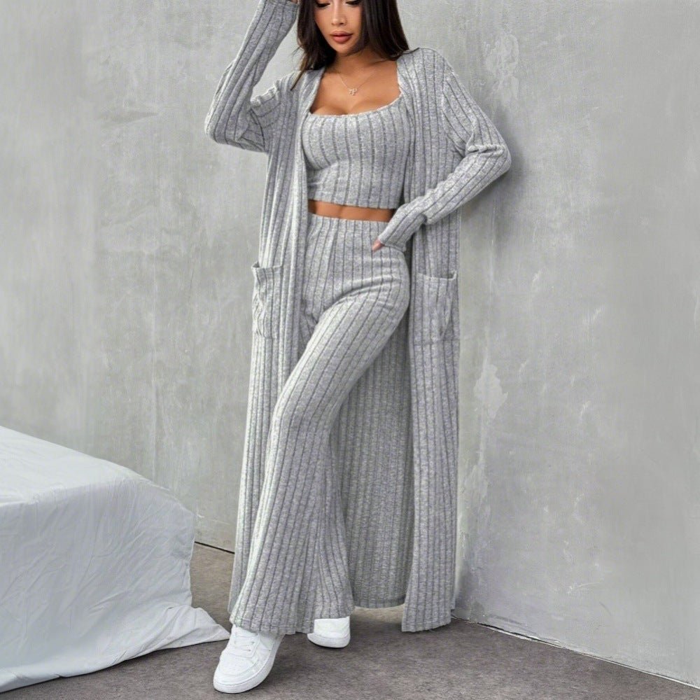 Stylish Casual Home Knitted Three-Piece Set - RALO COLLECTION STUDIO