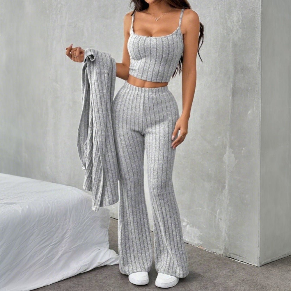 Stylish Casual Home Knitted Three-Piece Set - RALO COLLECTION STUDIO