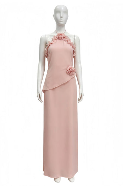 Stylish Chiffon Dress With Ruffled Hem - RALO COLLECTION STUDIO