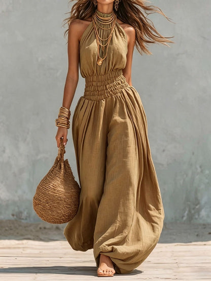Stylish Sleeveless Halter Jumpsuit For Women - RALO COLLECTION STUDIO