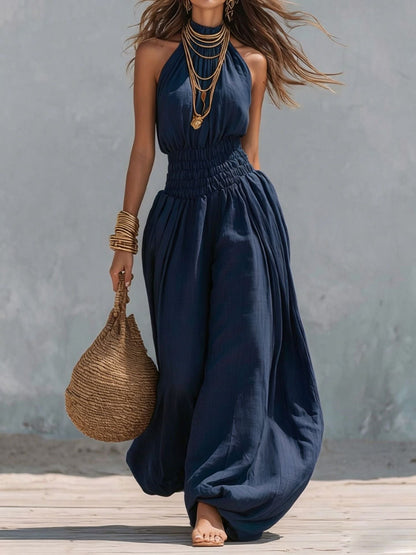 Stylish Sleeveless Halter Jumpsuit For Women - RALO COLLECTION STUDIO