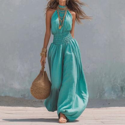 Stylish Sleeveless Halter Jumpsuit For Women - RALO COLLECTION STUDIO
