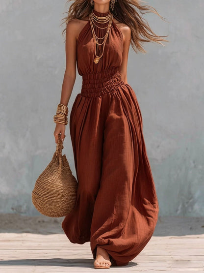 Stylish Sleeveless Halter Jumpsuit For Women - RALO COLLECTION STUDIO