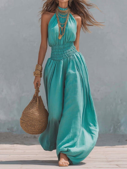 Stylish Sleeveless Halter Jumpsuit For Women - RALO COLLECTION STUDIO