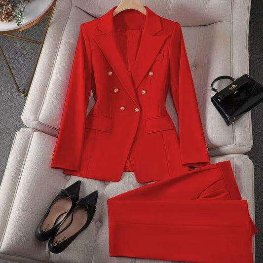 Stylish Wide-leg Pants Professional Formal Wear For Petite Figures Casual Suit - RALO COLLECTION STUDIO