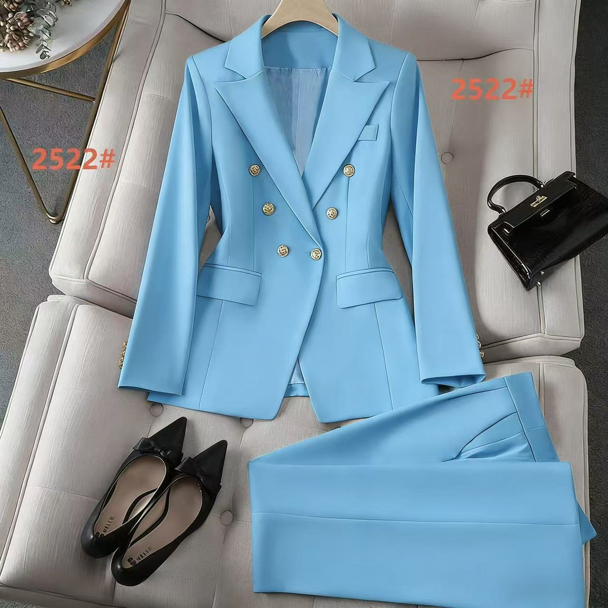 Stylish Wide-leg Pants Professional Formal Wear For Petite Figures Casual Suit - RALO COLLECTION STUDIO