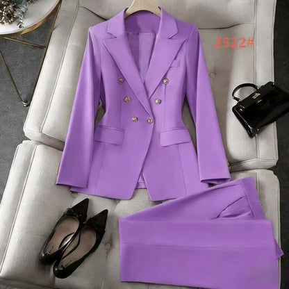 Stylish Wide-leg Pants Professional Formal Wear For Petite Figures Casual Suit - RALO COLLECTION STUDIO