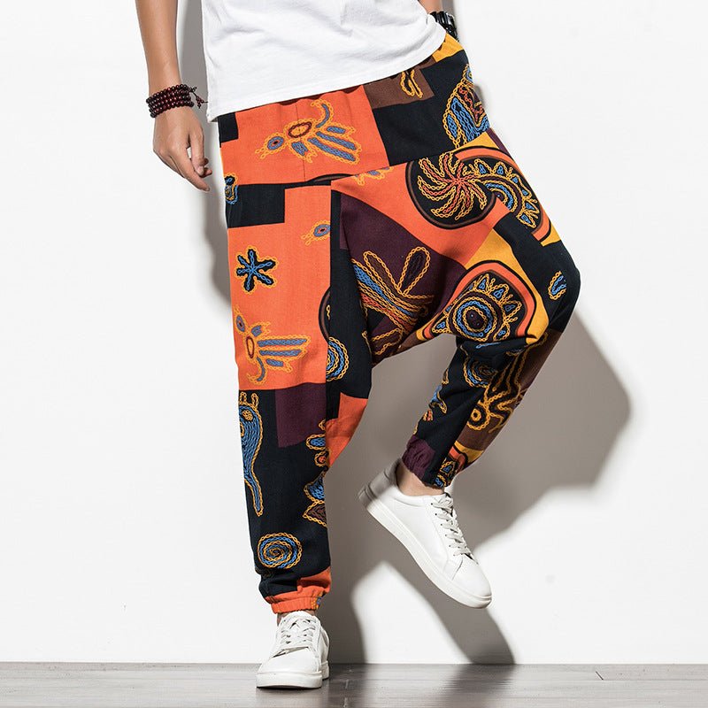 Summer Chinese Wind Bundle Foot Pants For Men Fattening - RALO COLLECTION STUDIO
