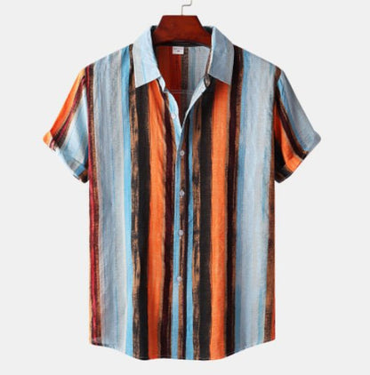 Summer Men's Clothing Printing Casual Retro Shirt Men - RALO COLLECTION STUDIO