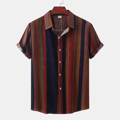 Summer Men's Clothing Printing Casual Retro Shirt Men - RALO COLLECTION STUDIO