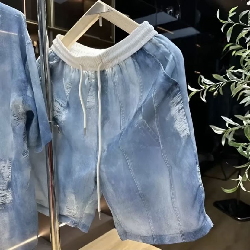Summer New Design Shirt And Shorts Set, Lightweight, Breathable, And Relaxed-fit - RALO COLLECTION STUDIO