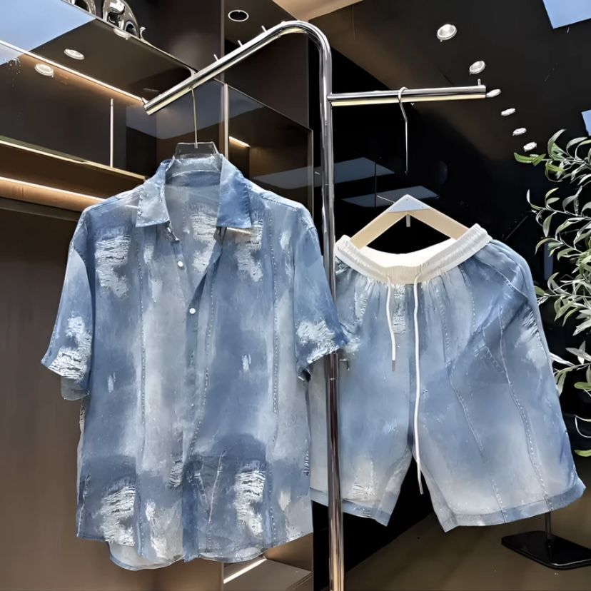 Summer New Design Shirt And Shorts Set, Lightweight, Breathable, And Relaxed-fit - RALO COLLECTION STUDIO