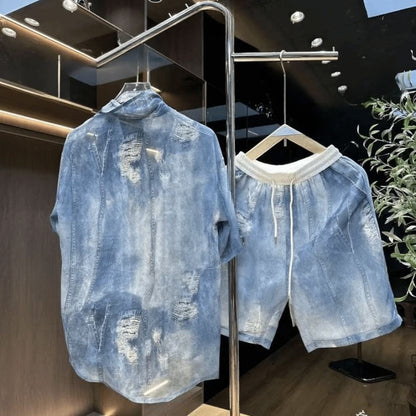 Summer New Design Shirt And Shorts Set, Lightweight, Breathable, And Relaxed-fit - RALO COLLECTION STUDIO