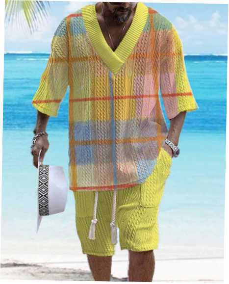 Summer Relaxed-fit Short-sleeve T-shirt And Shorts V-neck Sports Two-piece Set - RALO COLLECTION STUDIO