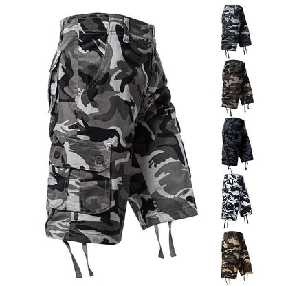 Summer Thin Washed Workwear Casual Loose-fit Camouflage Five-point Pants - RALO COLLECTION STUDIO