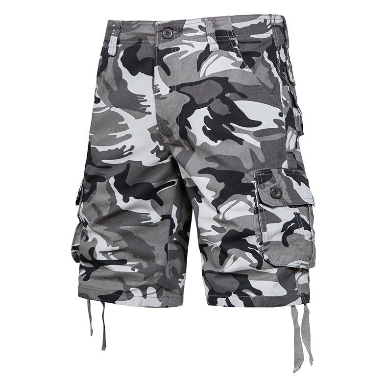 Summer Thin Washed Workwear Casual Loose-fit Camouflage Five-point Pants - RALO COLLECTION STUDIO