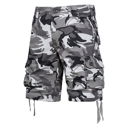 Summer Thin Washed Workwear Casual Loose-fit Camouflage Five-point Pants - RALO COLLECTION STUDIO