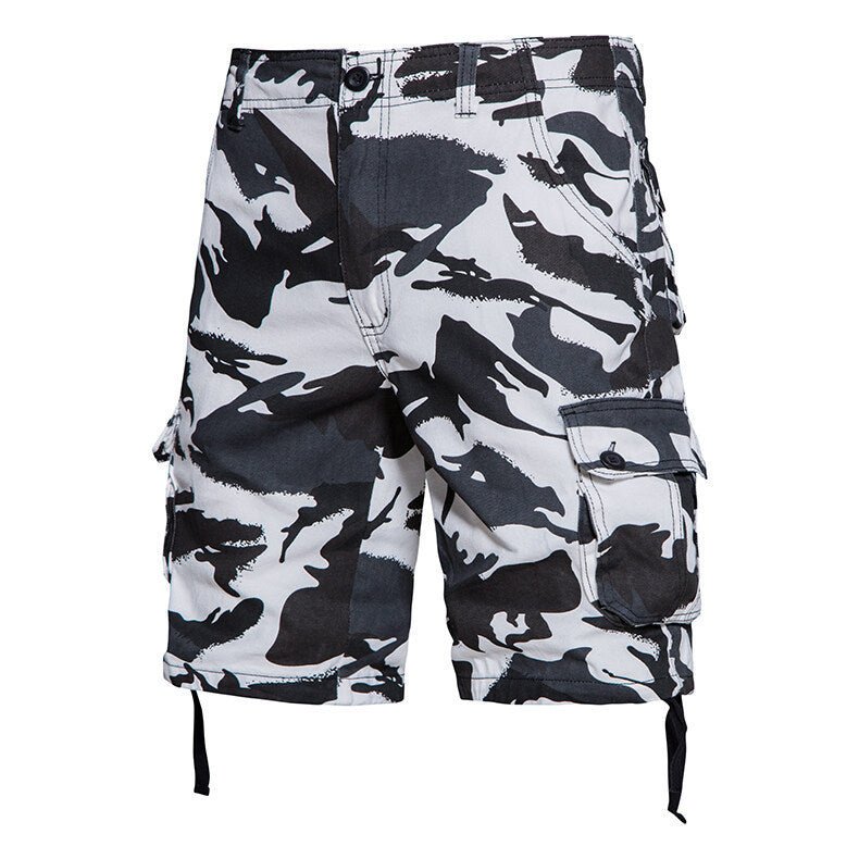 Summer Thin Washed Workwear Casual Loose-fit Camouflage Five-point Pants - RALO COLLECTION STUDIO