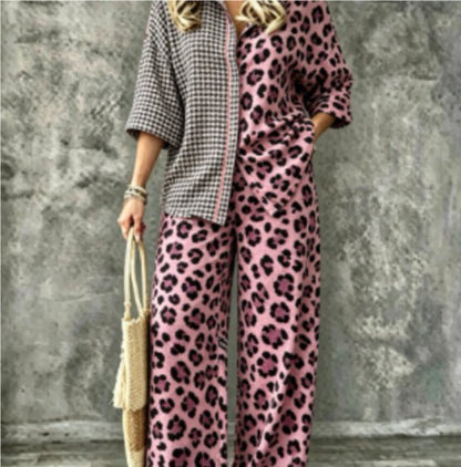 Summer Womens Shirt Set With A Digital-print Collar - RALO COLLECTION STUDIO