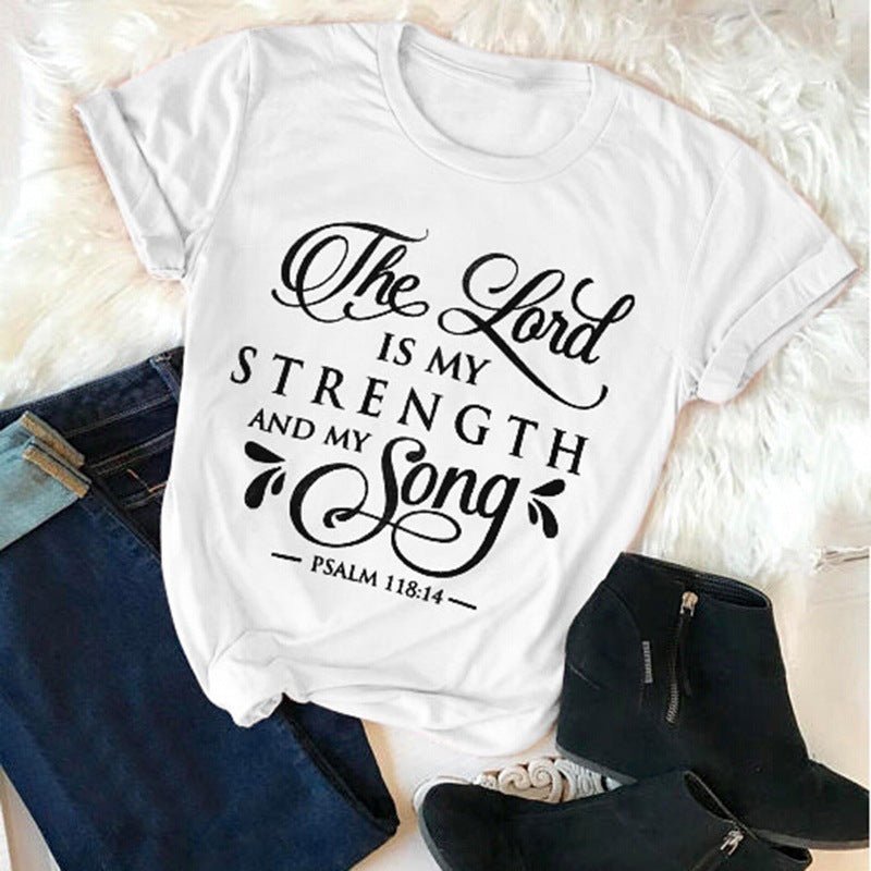 T-Shirt Women Fashion Retro Funny Jesus T-Shirt Faith Slogan Art Top - RALO COLLECTION STUDIO