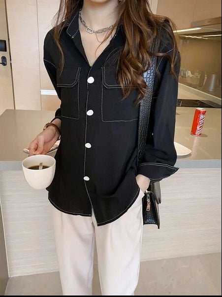 Temperament Chiffon Shirt Blouse Loose Shirt Bottoming Shirt - RALO COLLECTION STUDIO
